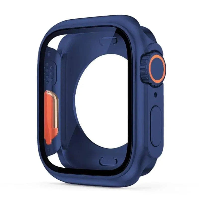 Screen Protector Cover for Apple Watch 45mm 44mm 40mm 41mm Hard PC Front Rear Bumper Case iwatch 9 8 7 SE 6 5 4 Change To Ultra - Q-Happiness LTD