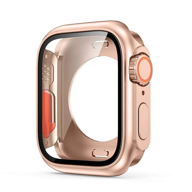 Screen Protector Cover for Apple Watch 45mm 44mm 40mm 41mm Hard PC Front Rear Bumper Case iwatch 9 8 7 SE 6 5 4 Change To Ultra - Q-Happiness LTD