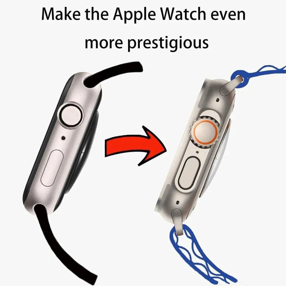 Screen Protector Cover for Apple Watch 45mm 44mm 40mm 41mm Hard PC Front Rear Bumper Case iwatch 9 8 7 SE 6 5 4 Change To Ultra - Q-Happiness LTD