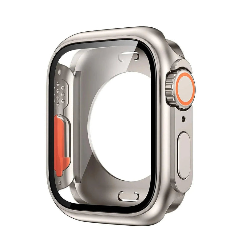 Screen Protector Cover for Apple Watch 45mm 44mm 40mm 41mm Hard PC Front Rear Bumper Case iwatch 9 8 7 SE 6 5 4 Change To Ultra - Q-Happiness LTD