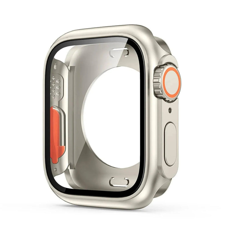 Screen Protector Cover for Apple Watch 45mm 44mm 40mm 41mm Hard PC Front Rear Bumper Case iwatch 9 8 7 SE 6 5 4 Change To Ultra - Q-Happiness LTD