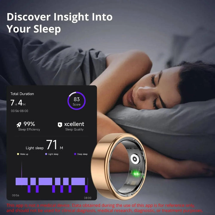 COLMI R02 Smart Ring with Charging Case for Men Women, Battery Life, 39 Days, Health Monitor, 5ATM Waterproof - Q-Happiness LTD