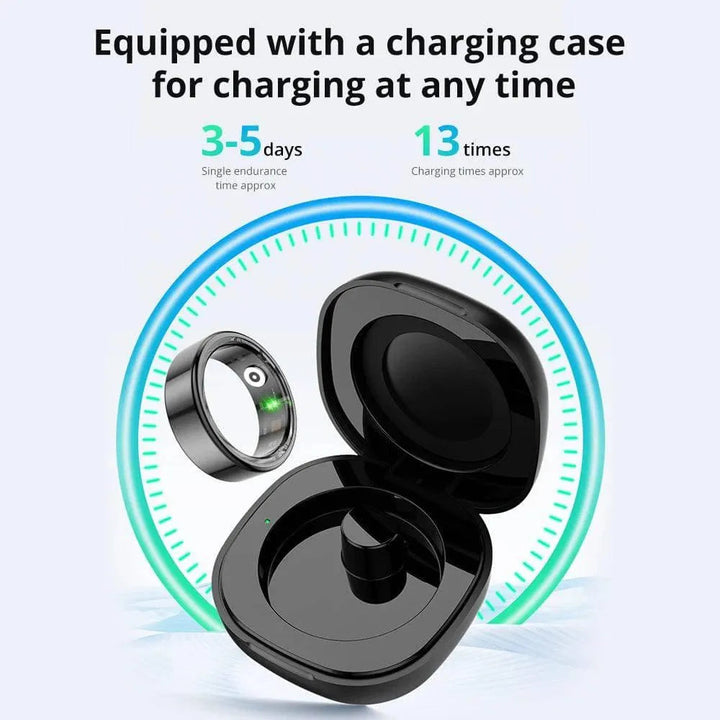 COLMI R02 Smart Ring with Charging Case for Men Women, Battery Life, 39 Days, Health Monitor, 5ATM Waterproof - Q-Happiness LTD