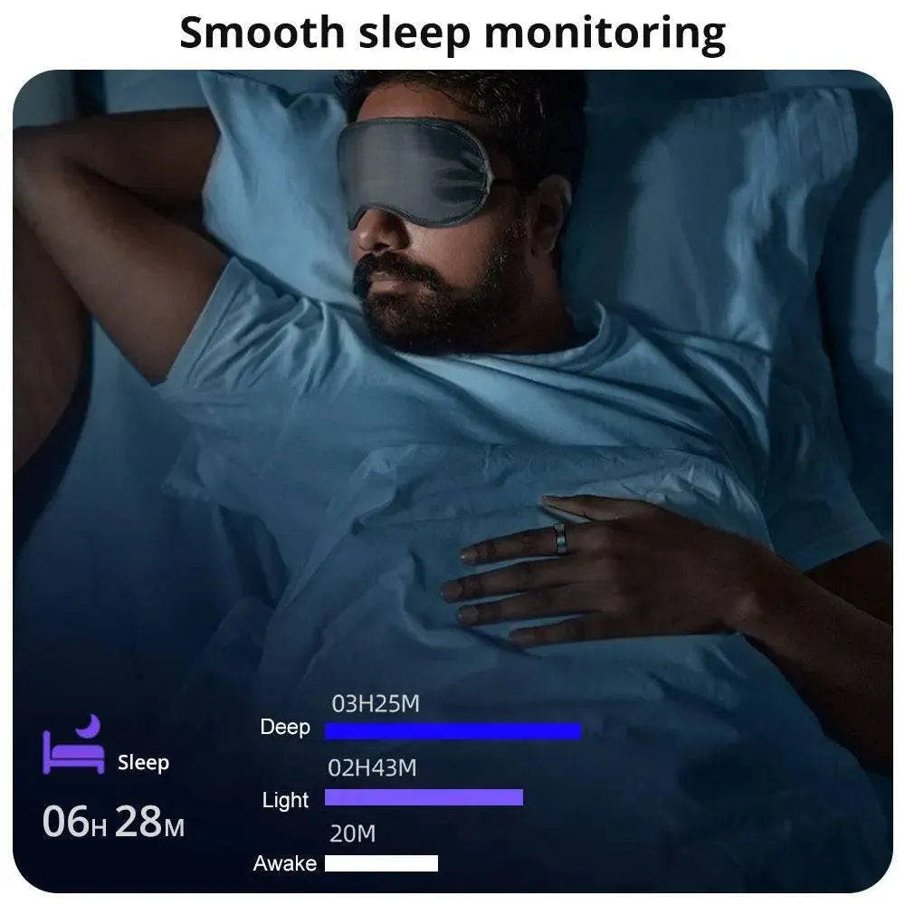 New COLMI R06 Smart Ring with Charging Case for Men Women, Heart Rate and Blood Oxygen Monitor, IP68 & 5ATM Waterproof, Sport - Q-Happiness LTD