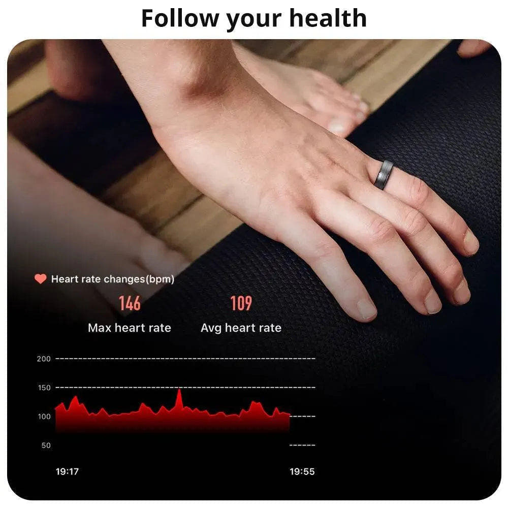 New COLMI R06 Smart Ring with Charging Case for Men Women, Heart Rate and Blood Oxygen Monitor, IP68 & 5ATM Waterproof, Sport - Q-Happiness LTD
