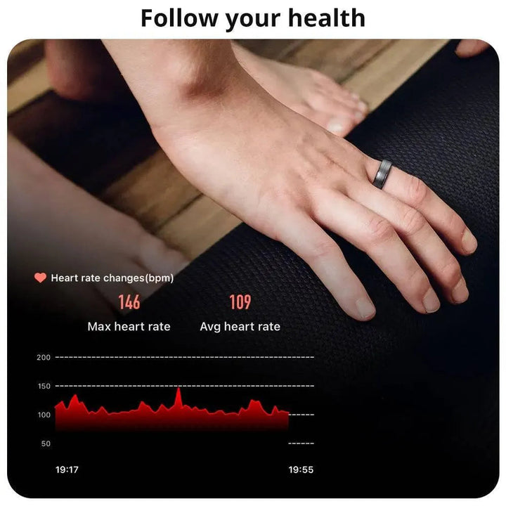 New COLMI R06 Smart Ring with Charging Case for Men Women, Heart Rate and Blood Oxygen Monitor, IP68 & 5ATM Waterproof, Sport - Q-Happiness LTD