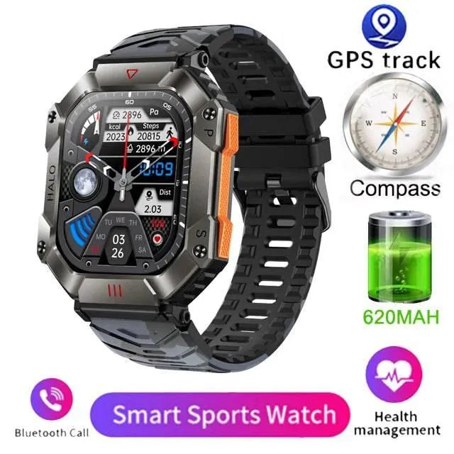 Smart Watch for Android & iOS - Fitness Tracker, IP68 Waterproof, Military-Grade Health Monitor, AI Voice, Bluetooth Call - Q-Happiness LTD