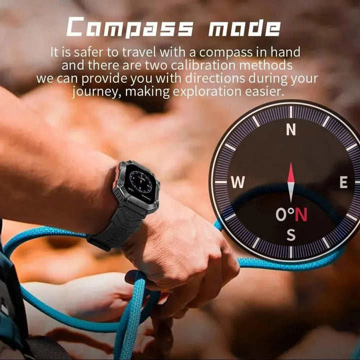 Smart Watch for Android & iOS - Fitness Tracker, IP68 Waterproof, Military-Grade Health Monitor, AI Voice, Bluetooth Call - Q-Happiness LTD