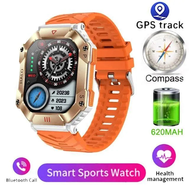 Smart Watch for Android & iOS - Fitness Tracker, IP68 Waterproof, Military-Grade Health Monitor, AI Voice, Bluetooth Call - Q-Happiness LTD