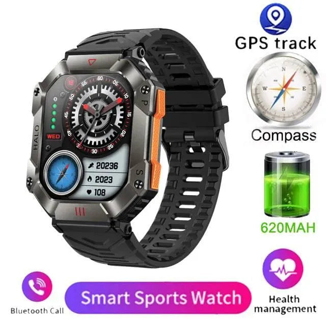 Smart Watch for Android & iOS - Fitness Tracker, IP68 Waterproof, Military-Grade Health Monitor, AI Voice, Bluetooth Call - Q-Happiness LTD