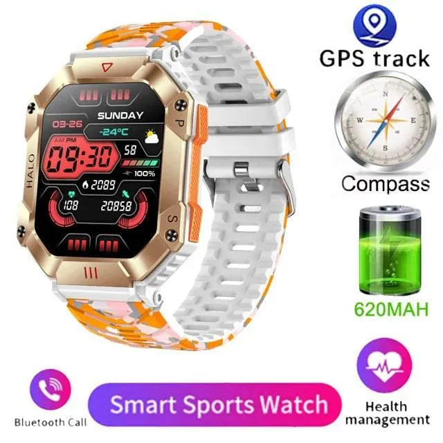 Smart Watch for Android & iOS - Fitness Tracker, IP68 Waterproof, Military-Grade Health Monitor, AI Voice, Bluetooth Call - Q-Happiness LTD