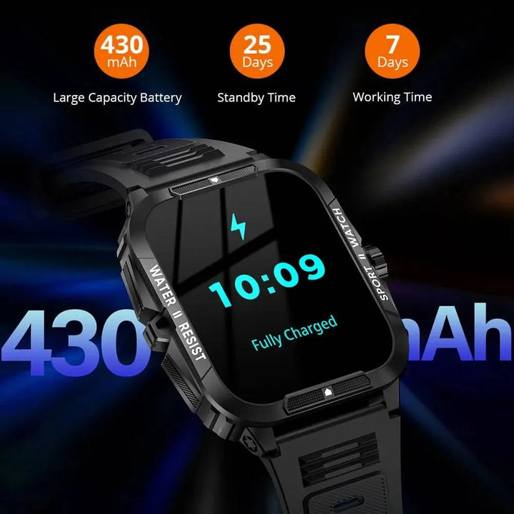 COLMI P76 1.96" Outdoor Military Smartwatch Men Bluetooth Call Smart Watch 3ATM IP68 Waterproof Sports Fitness Watches - Q-Happiness LTD