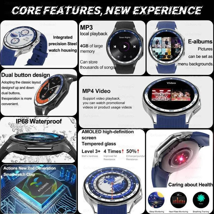 DT Advanced Smart watch with Health and Fitness Tracking, Bluetooth Calling - Waterproof and High-Resolution Display - Q-Happiness LTD