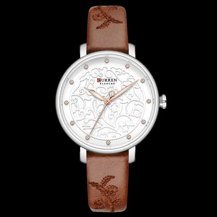Ladies Simple Fashion Casual Quartz Watch - Waterproof Stainless Steel, Model 9046 - Q-Happiness LTD