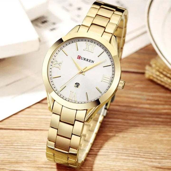 Ladies Fashion Retro Waterproof Steel Quartz Watch - Model 9007, Perfect Christmas Gift - Q-Happiness LTD