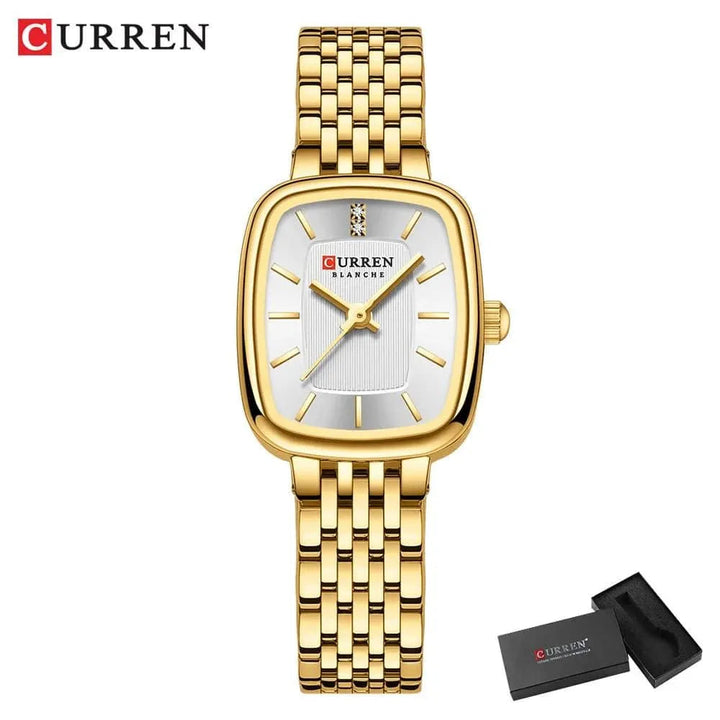 Rectangle Ultrathin Nordic Bauhaus Simple Design Japan Quartz Lady Fashion Stainless Steel Watch for Women, Model 9093 - Q-Happiness LTD