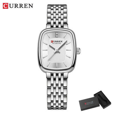 Rectangle Ultrathin Nordic Bauhaus Simple Design Japan Quartz Lady Fashion Stainless Steel Watch for Women, Model 9093 - Q-Happiness LTD