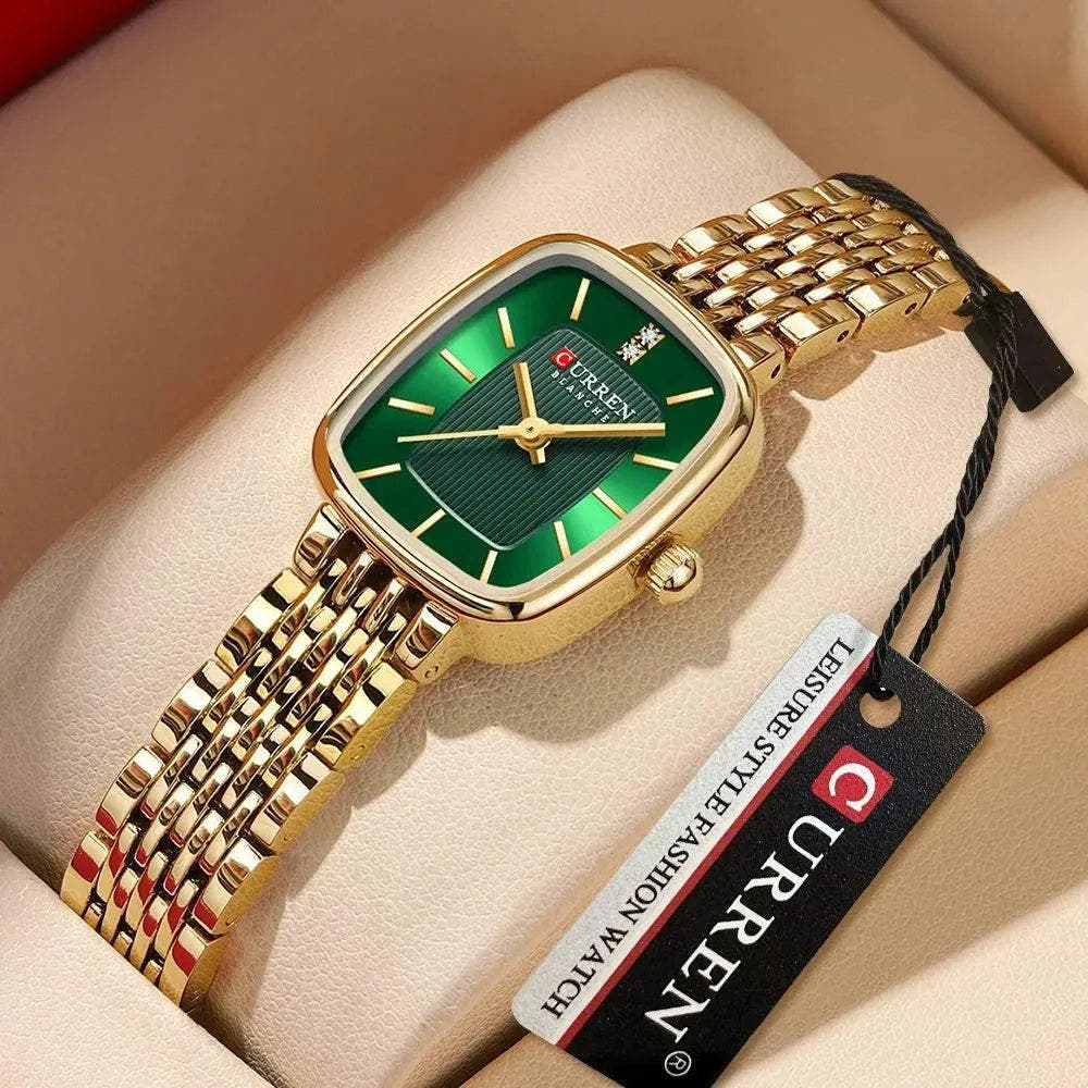 Rectangle Ultrathin Nordic Bauhaus Simple Design Japan Quartz Lady Fashion Stainless Steel Watch for Women, Model 9093 - Q-Happiness LTD
