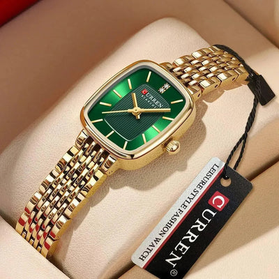 Rectangle Ultrathin Nordic Bauhaus Simple Design Japan Quartz Lady Fashion Stainless Steel Watch for Women, Model 9093 - Q-Happiness LTD