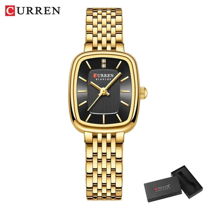 Rectangle Ultrathin Nordic Bauhaus Simple Design Japan Quartz Lady Fashion Stainless Steel Watch for Women, Model 9093 - Q-Happiness LTD