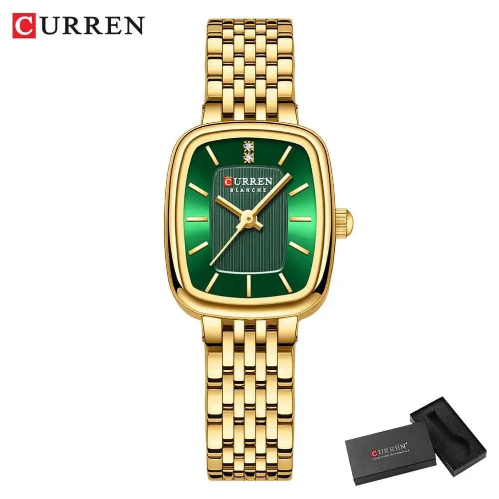 Rectangle Ultrathin Nordic Bauhaus Simple Design Japan Quartz Lady Fashion Stainless Steel Watch for Women, Model 9093 - Q-Happiness LTD