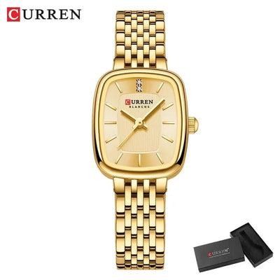 Rectangle Ultrathin Nordic Bauhaus Simple Design Japan Quartz Lady Fashion Stainless Steel Watch for Women, Model 9093 - Q-Happiness LTD