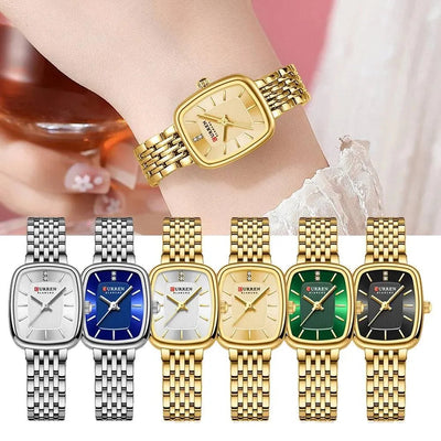 Rectangle Ultrathin Nordic Bauhaus Simple Design Japan Quartz Lady Fashion Stainless Steel Watch for Women, Model 9093 - Q-Happiness LTD