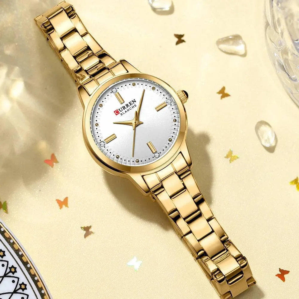 Original Quartz Watch for Women - Fashion Elegant Stainless Steel Waterproof Wristwatch, Model 9094L - Q-Happiness LTD