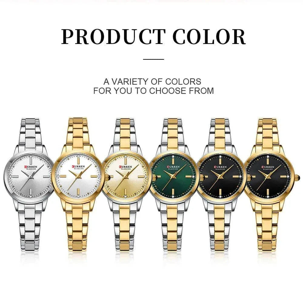 Original Quartz Watch for Women - Fashion Elegant Stainless Steel Waterproof Wristwatch, Model 9094L - Q-Happiness LTD
