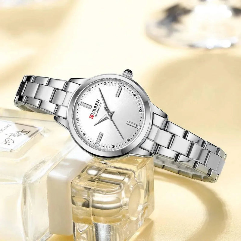Original Quartz Watch for Women - Fashion Elegant Stainless Steel Waterproof Wristwatch, Model 9094L - Q-Happiness LTD